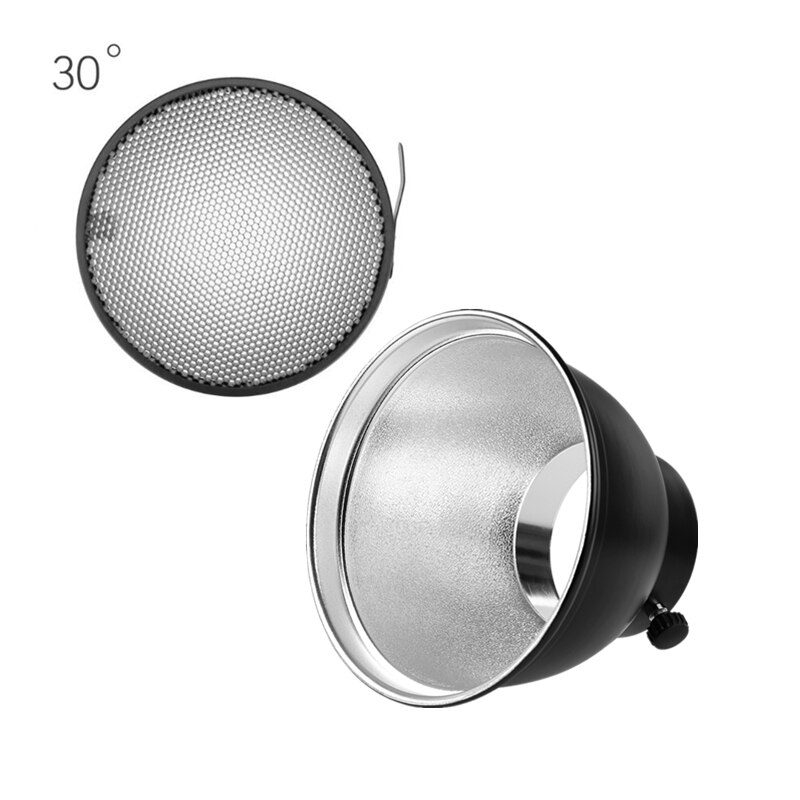 7" Bowens Mount Standard Reflector Diffuser Lamp Shade Dish + Honeycomb Grid for photography Studio Flash Strobe light: 30