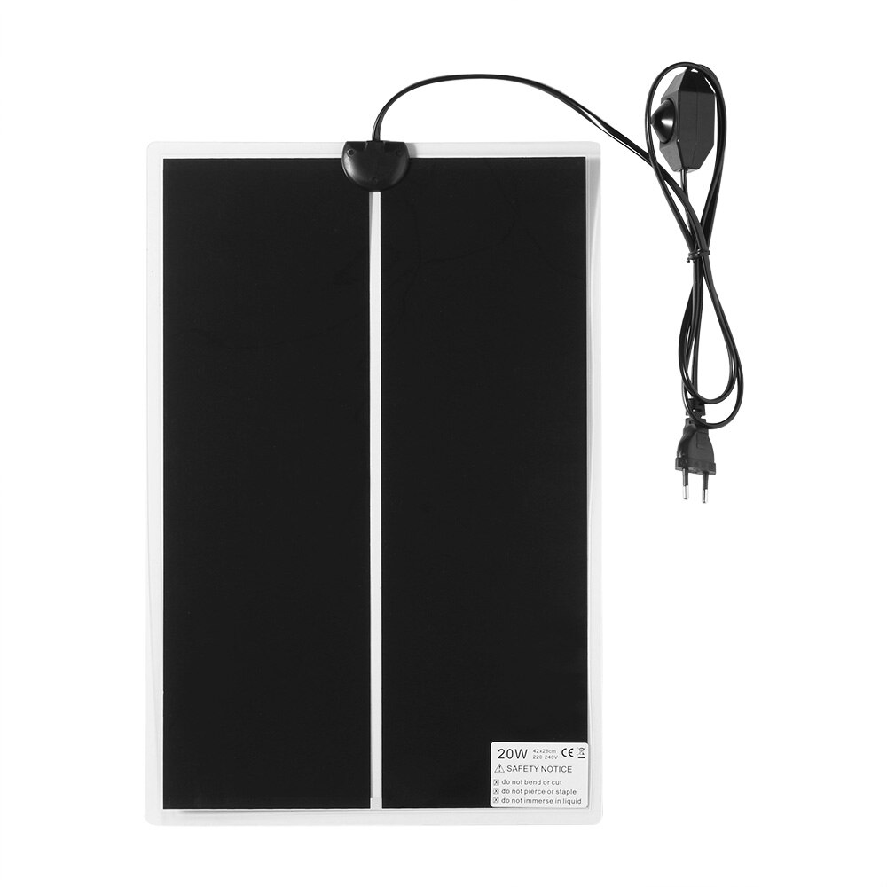 5-45W terrario rettili tappetino termico arrampicata animale domestico riscaldamento cuscinetti caldi regolatore di temperatura regolabile stuoia s rettili forniture: 20W 42x28cm