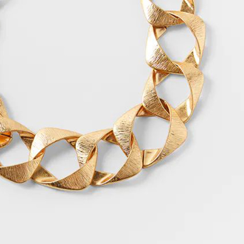 Za Vintage Statement Hyperbole Gold Metalen Ketting Vrouwen Ketting Geometrische Choker Vrouwelijke Ketting Sieraden