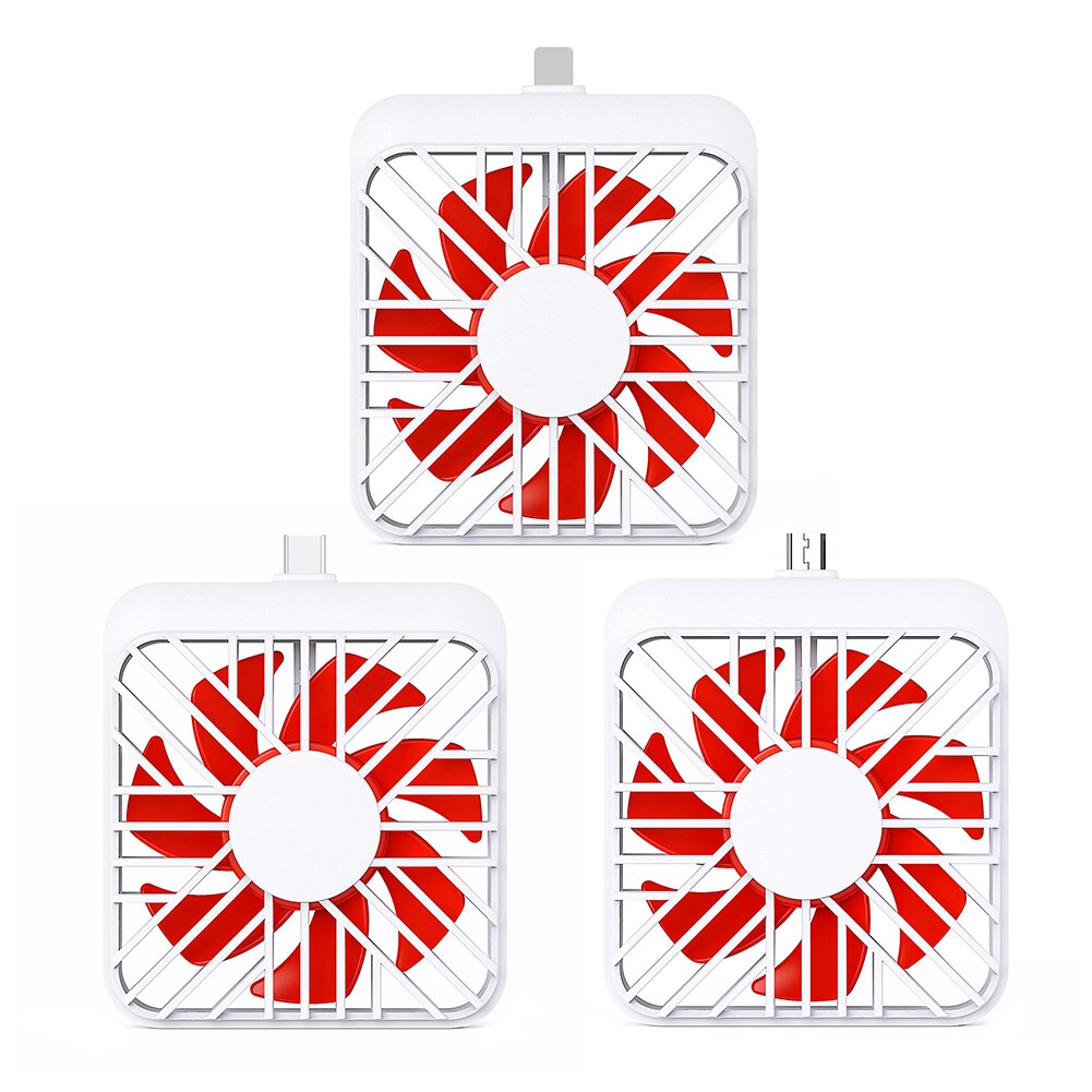 Portable Cell Phone Fan Mini Mobile Phone Fan for iPhone Android Smartphone USB Type C Micro USB