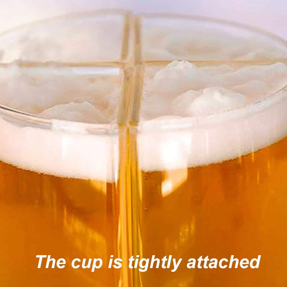 Øl skudt glas super skonnert separat ølglas krus kop 4 del stor kapacitet glas hjem bar fest drinkware tilbehør