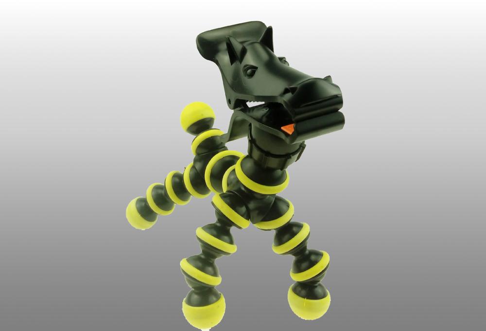 3D Cartoon Desktop Stand Flexible Horse Shape Phone Tripod Bracket 360 Rotation Adjustable Phone Holder Stand Universal: Deep Yellow