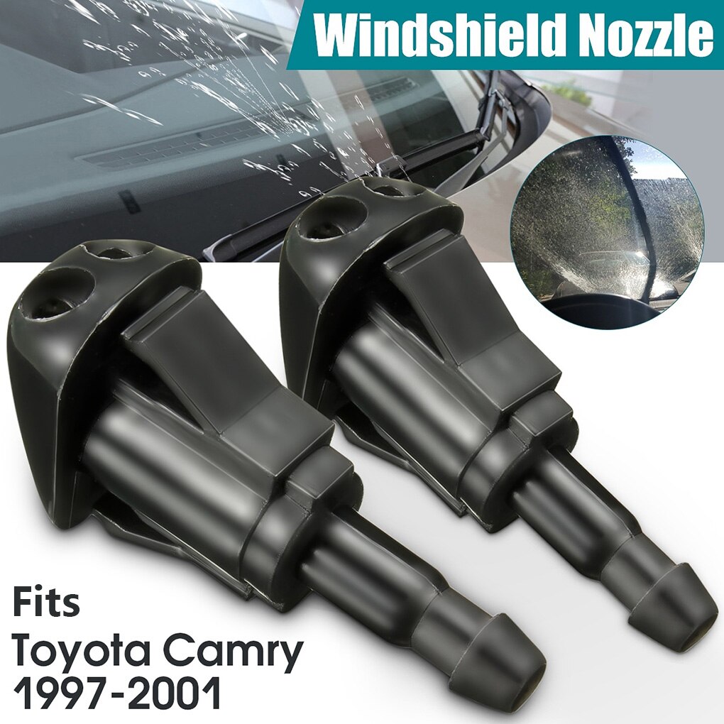 Replacement For Camry 1997-2001 2pcs Windshield Wiper Spray Nozzle Windscreen Washer Jet Nozzles 85381-AA010