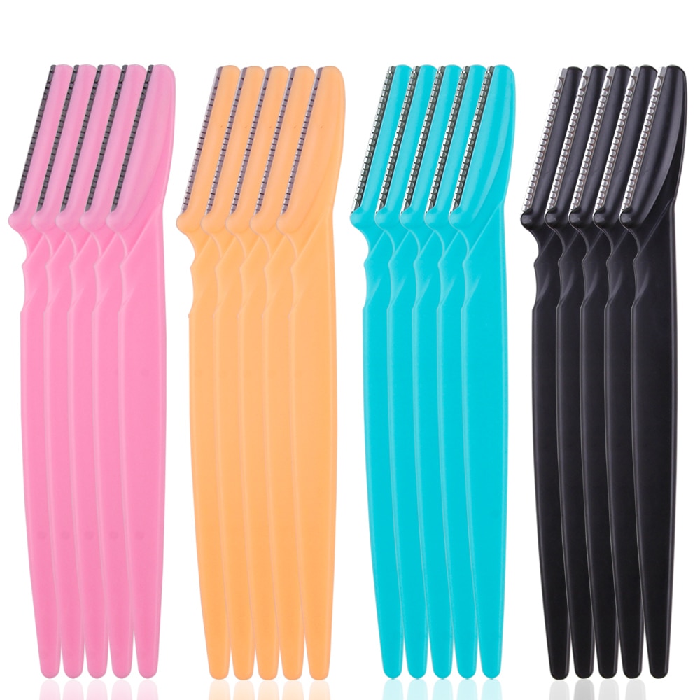 20/40/80Pcs Eyebrow Trimmer Safe Blade Shaver Portable Face Eye Epilation Hair Removal Cutters Safety Woman Makeup Tool