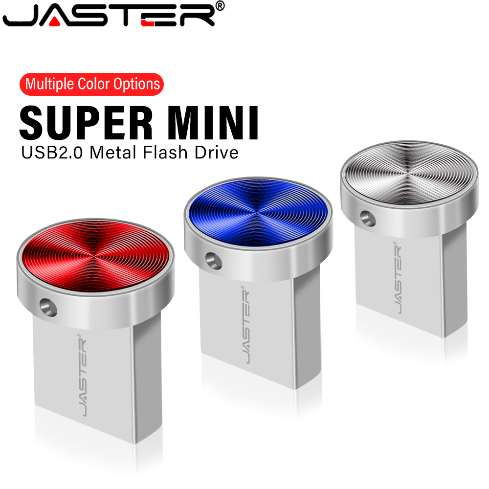 Jaster Mini Knop Usb Flash Drive 128Gb Draagbare Metalen Geheugenstick 64Gb Echte Capaciteit Pen Drive 32Gb Vrije TYPE-C Adapters 16Gb
