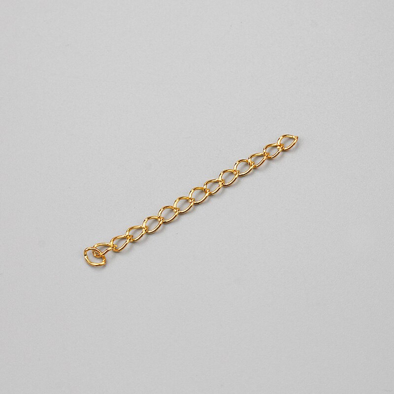 50 peças de extensão e extensão jóias corrente/colar, colar/pulseira cauda extensor encontrado diy jóias: 7cm Gold