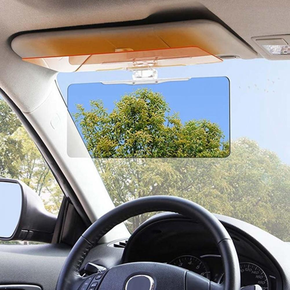 Car Sun Visor Snow Blind Baffle Anti-Glares Blockers UV Fold Flip Down HD Clear View Sunshade For Day Night Driving