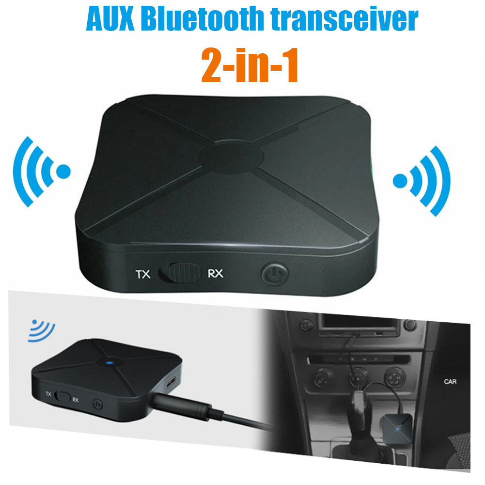 2 IN 1 Real Stereo Bluetooth-compatible 4.2 Receiver Transmitter Audio With 3.5MM AUX For TV MP3 PC Bluetooth Wireless Adapter