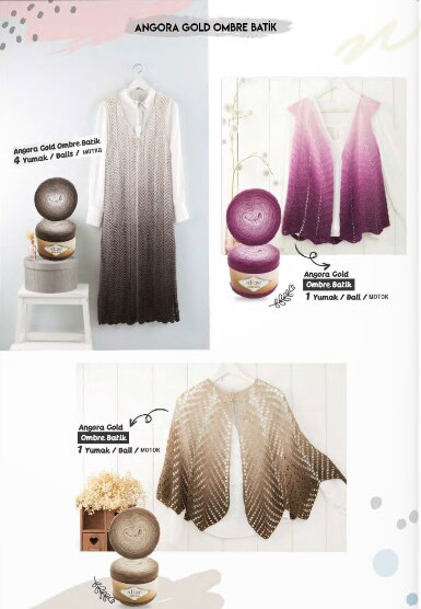 Alize Angora Goud Ombre Matik Garen 150 Gr-825 Mt 20% Wol-80% Acryl Breien Haak Breinaalden Vest-beanie-Trui