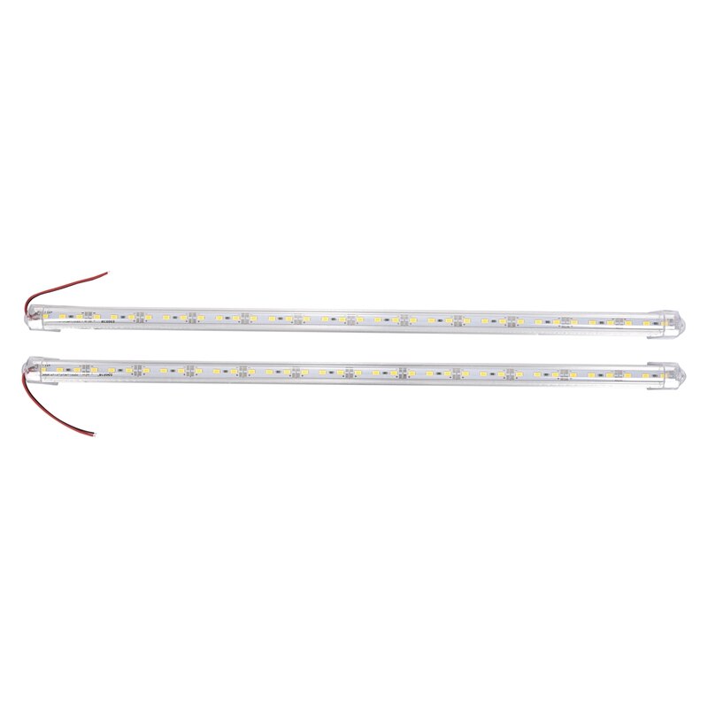 2 Pcs Aluminum Alloy Rigid LED Strip Rod Light Waterproof 12V 50CM: Default Title