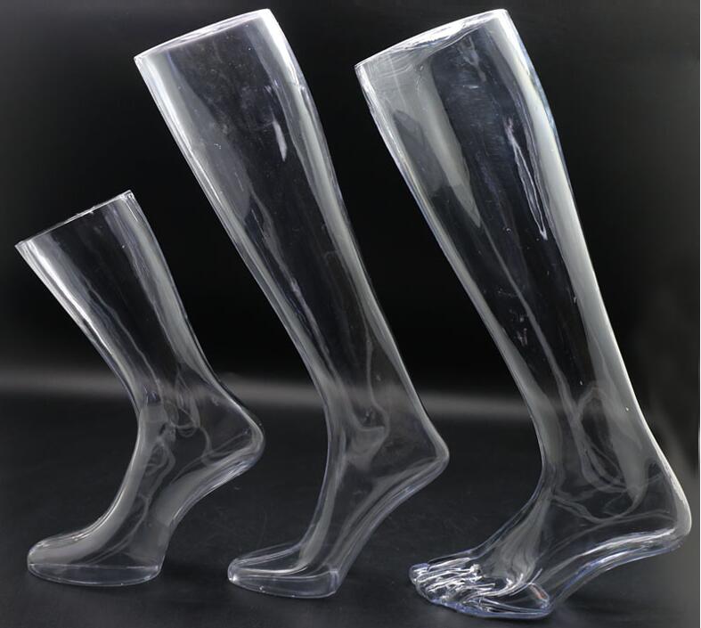 50cm Transparent legs pvc mannequin,male foot legs pants mannequin,stand for shoes socks,Technology 1pc M00665