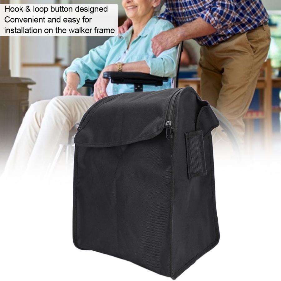 Portable 3 Wheeled Walker Bag Replacement Large Capacity Wheelchair Frame Storage Bag for 3 Wheeled Walker Frame Health Care