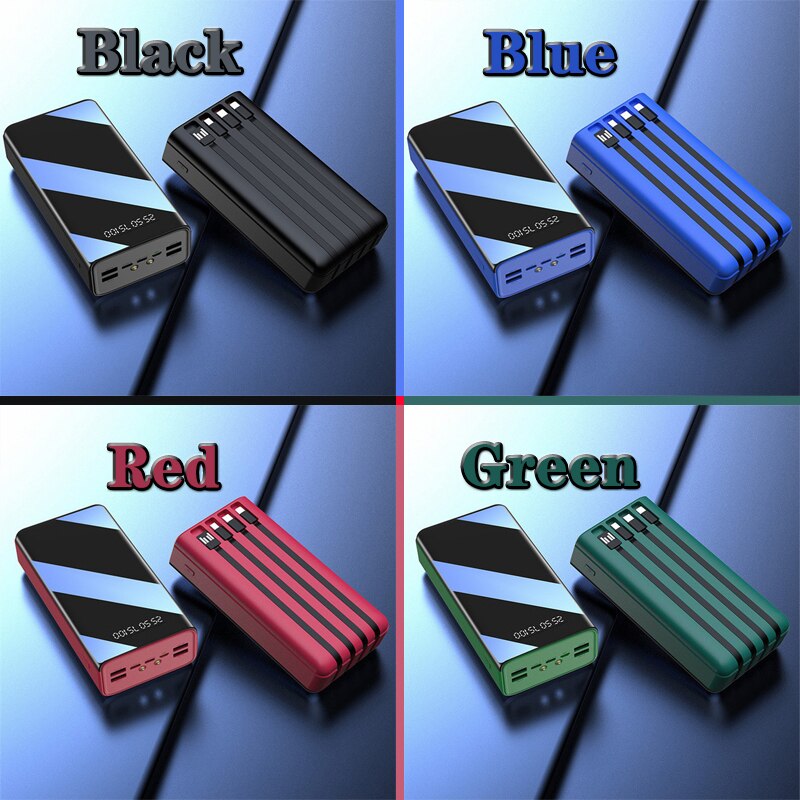 100% 100000mAh TypeC Micro USB Fast Charging Powerbank LED Display Portable External Battery Charger For phone tablet