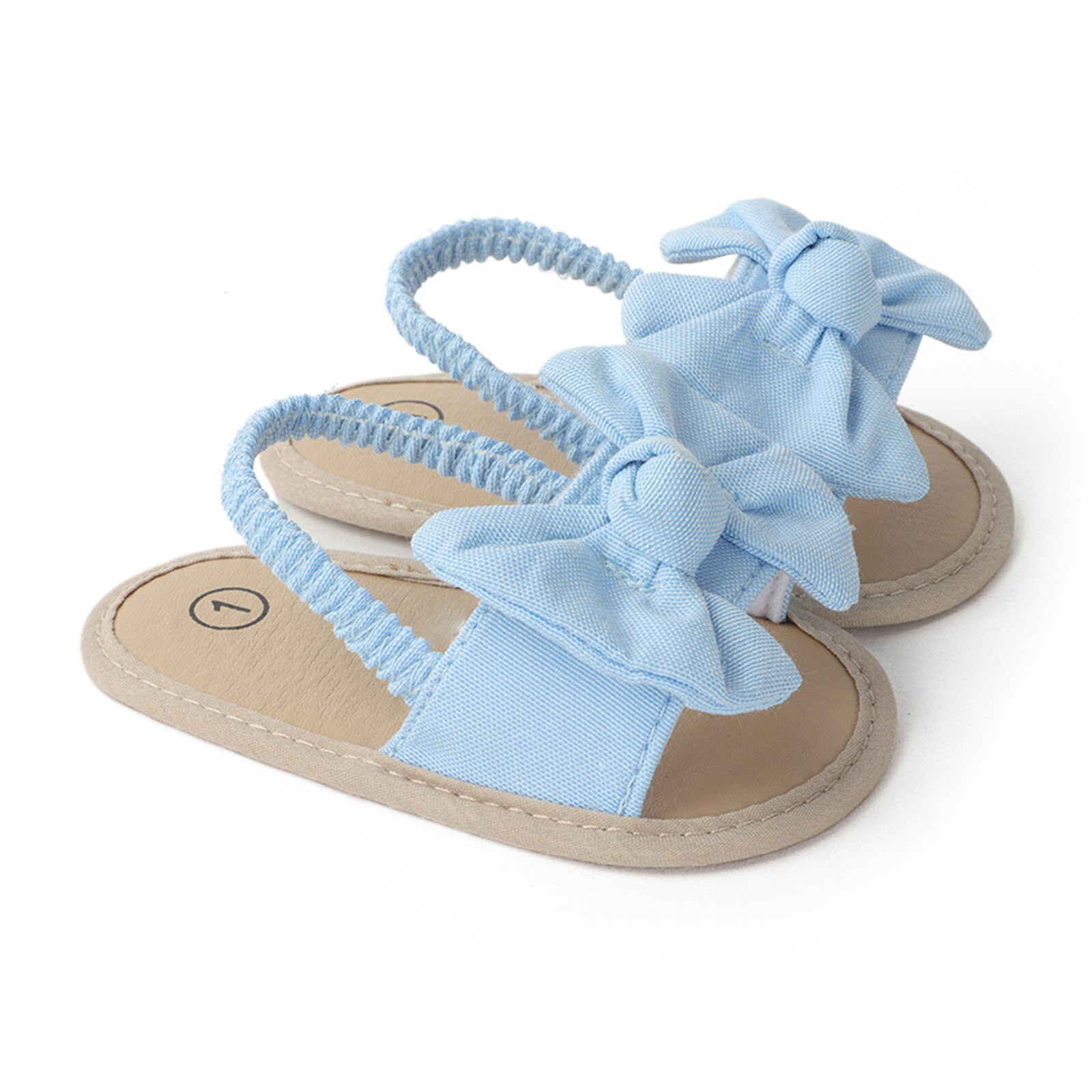 20216-18M Sandales D'été Enfants Enfant En Bas Âge Bébé Filles Vêtements Arc Solide Chaussures De Plage Sandales Prewalker Bébé Chaussures Décontractées