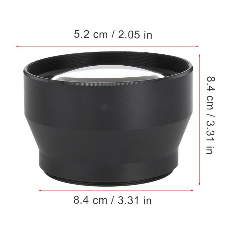Accesorios para cámaras DSLR, 67MM, 2,2 X, Metal Universal, teleobjetivo