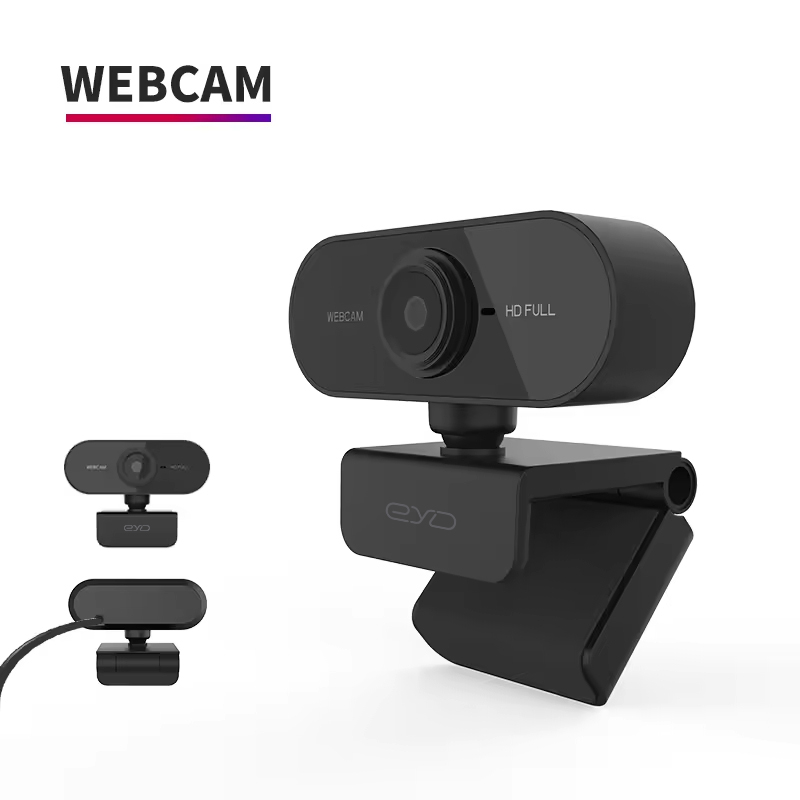 Câmera de computador 1080p hd, câmera usb para computador com microfone embutido, câmera de rede usb, webcam para trabalho com tripé e microfone.: Default Title