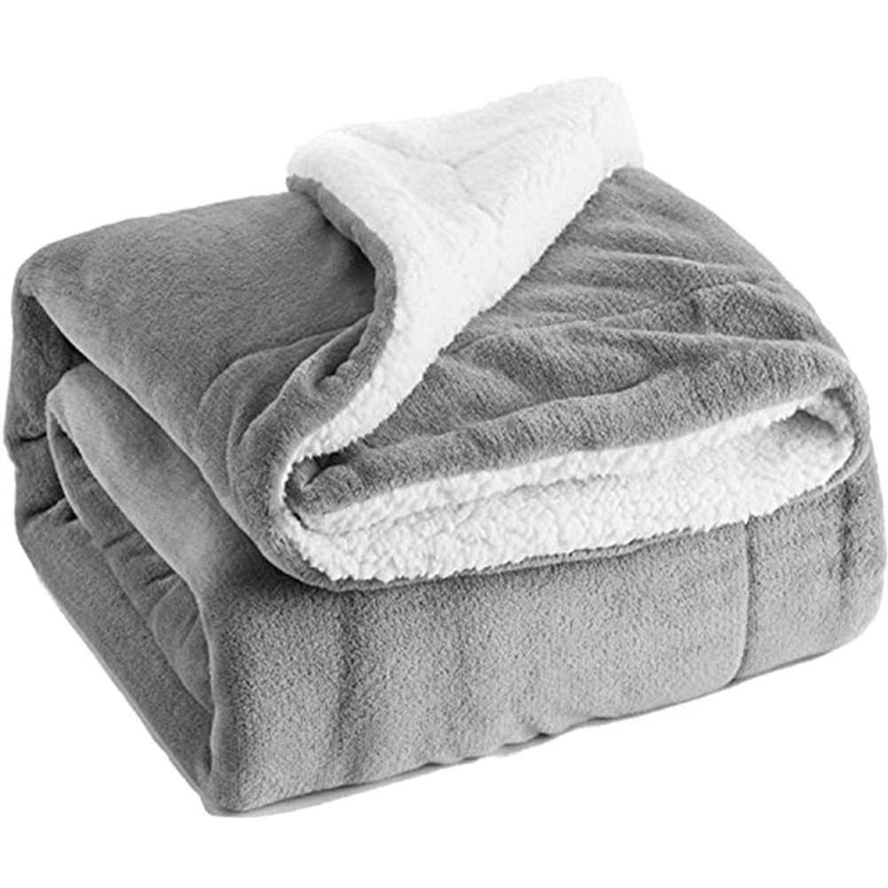 Winter Slaapkamer Deken Extra Warme Dikke Pluizige Zachte voor Kerstcadeau DC156: gray-200cmx230cm
