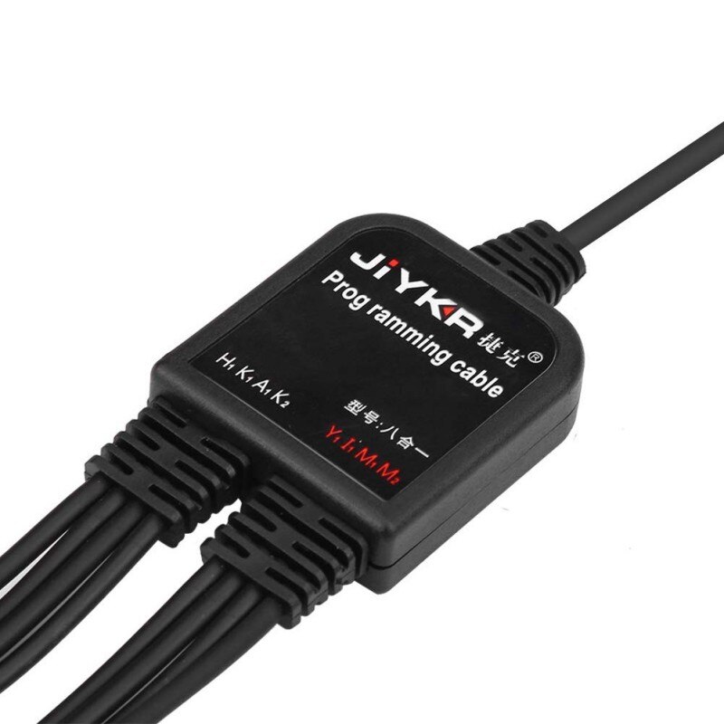 Câble de programmation USB 8 en 1 multifonctionnel Compatible pour talkie-walkie KENWOOD/QuanSheng/HYT/Motorola/YAESU/ICOM Radio