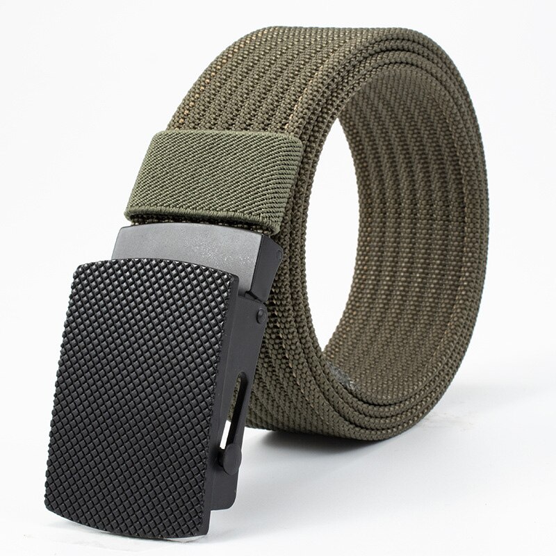 Jeugd Mannen Canvas Riem Nylon Automatische Gesp Mannen Riemen Outdoor Sport Casual Alle-Match Jeans Riemen mannen Tailleband: D Army green