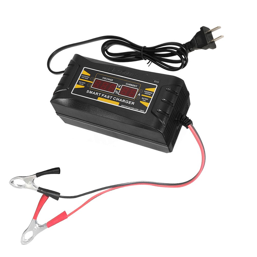 Full Automatic Fast Smart Car Battery Charger12V 10A 6A Lead Acid/GEL Battery Charger LCD Display EU Plug US Plug