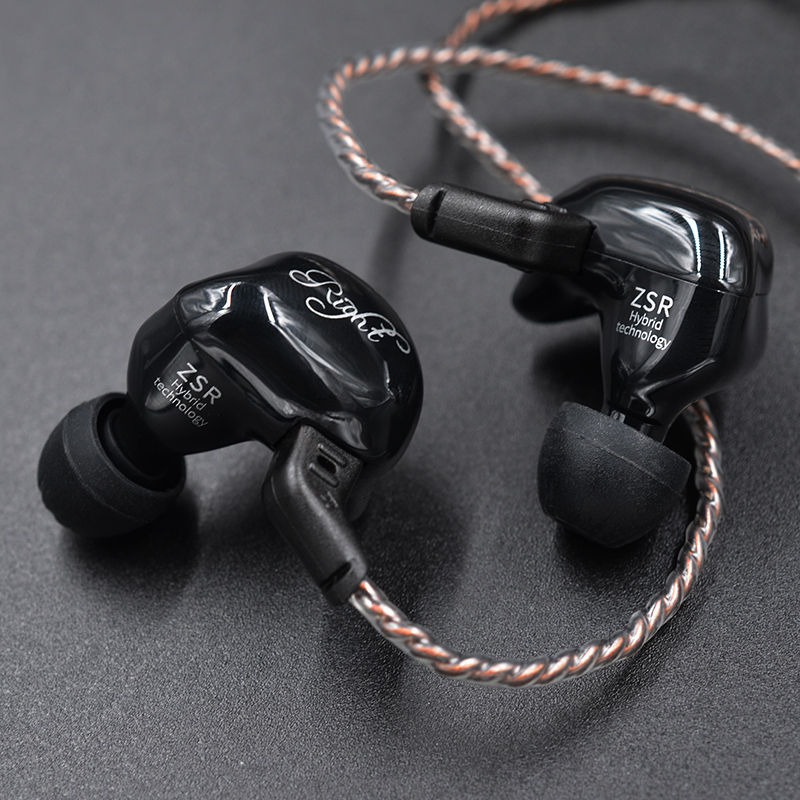 KZ ZSR 1DD 2BA Hifi Sport in-ohr Kopfhörer Dynamische Treiber Lärm abbrechen Headset Ersatz Kabel wie10 ZS10 ZST X ZSX V90 VX