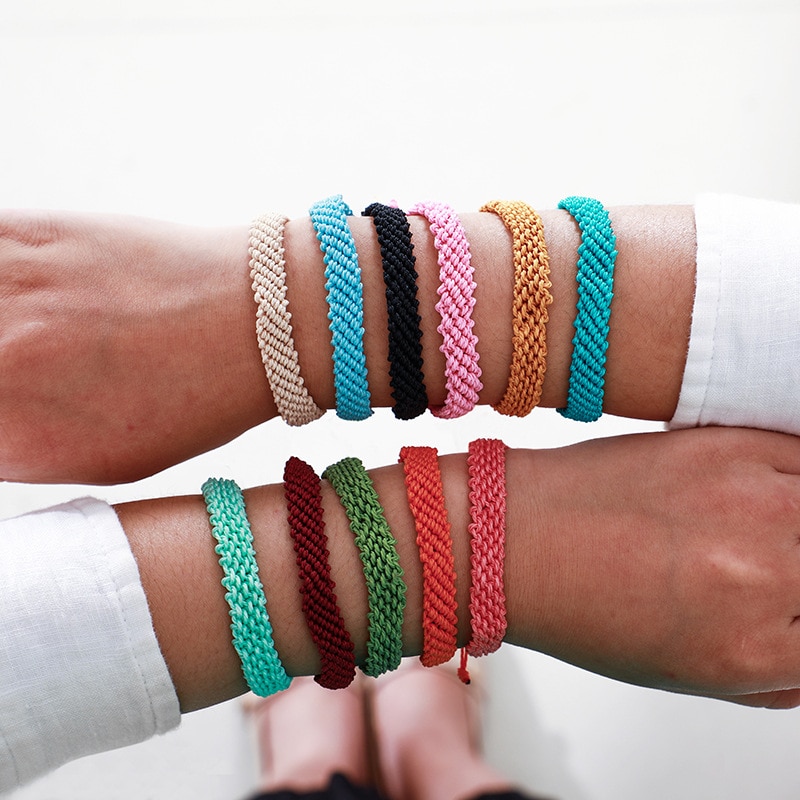 Meetvii voksstreng vævet armbånd til kvinder venskab boho håndlavede smarte pigesmykker