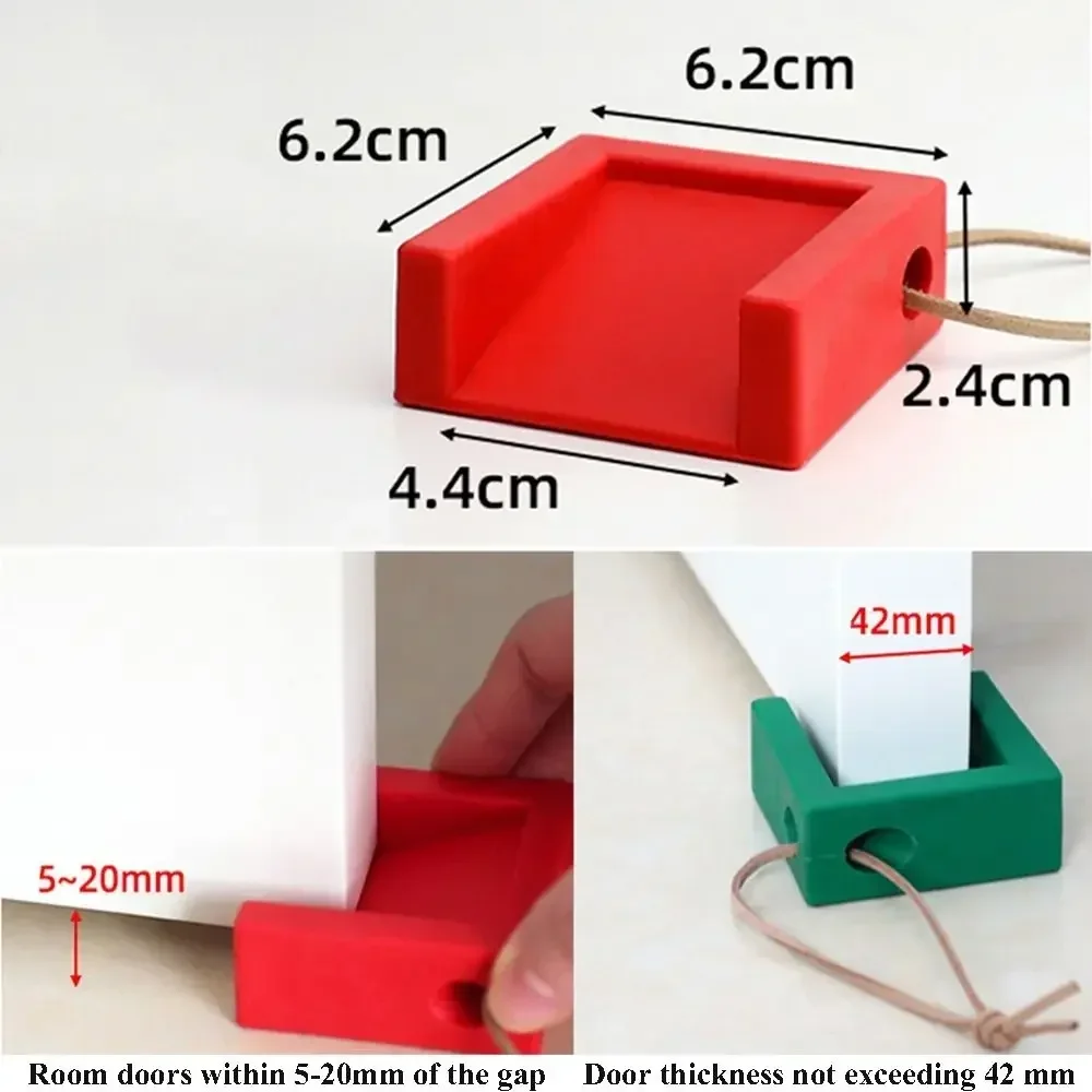 Tope de puerta de silicona , retenedor trasero de puerta de oficina en casa, soporte de suelo oculto anticolisión, protectores de pared, 1 ud.