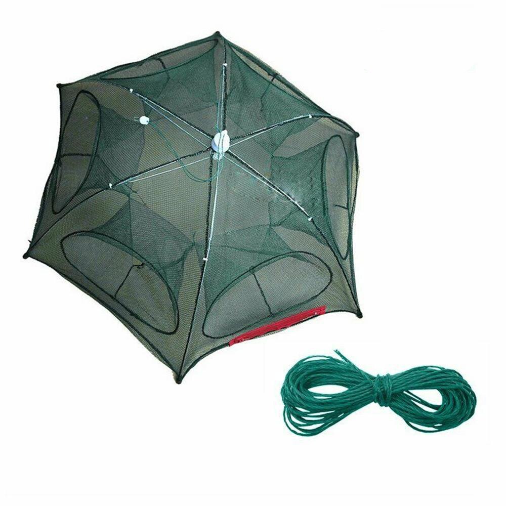 4/6/8/12/16 Holes Magic Fishing Trap Fish Net Nylon Mesh Full Automatic Foldable Crab Fish Net Easy Throw Fishing Accessories: 6 Holes