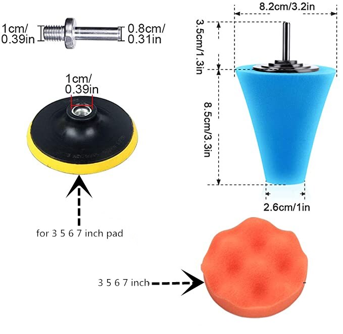 3 5 6 7 Inch Auto Polijsten Pad Kit Spons Polijsten Waxen Buffing Pad Kit Verwijdert Krassen Car Care Detialing hand Tool