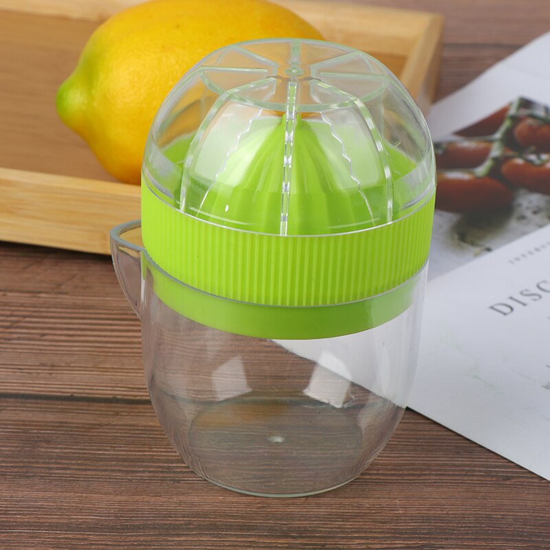 Mini bærbar saftpresser til citron 100%  frugtjuice gul håndholdt citruspresser plastpresser sundt liv køkkenværktøj