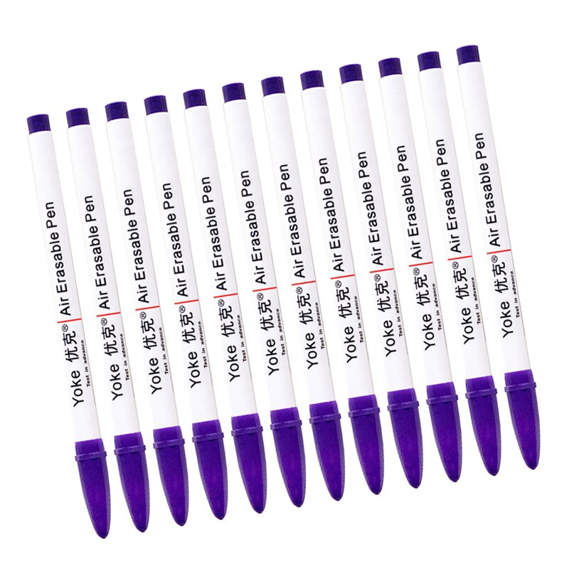 12 Pieces Ink Marker Erasable Auto-Vanishing Pen for Grommet Needlework Tool