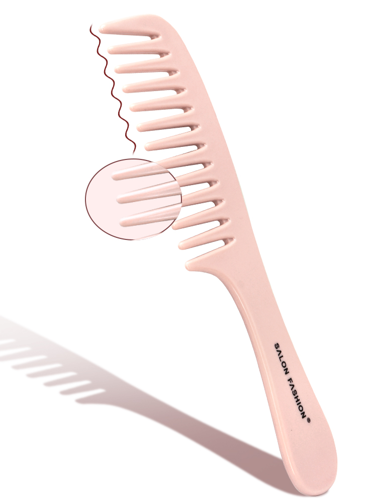Handheld Hairbrush Wide Tooth Comb Plastic Flat Comb Hair Scalp Massage Smoothing Comb Detangle Hairdressing Comb Styling Tool