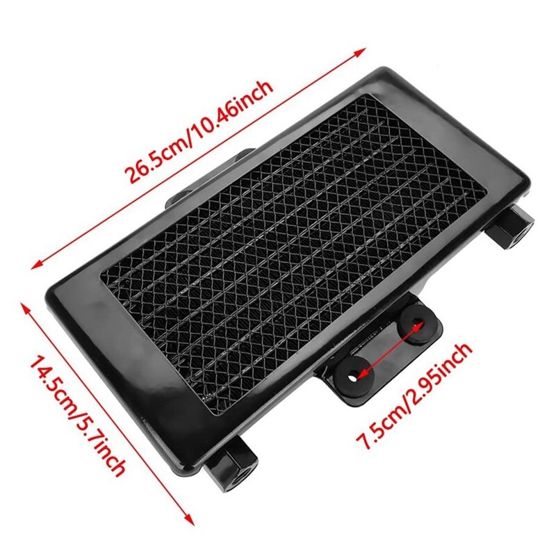 Motorcycle Engine Oil Cooler Cooling Radiator 125Ml Aluminum Black for 125CC-250CC Motorcycle Dirt Bike ATV Engine