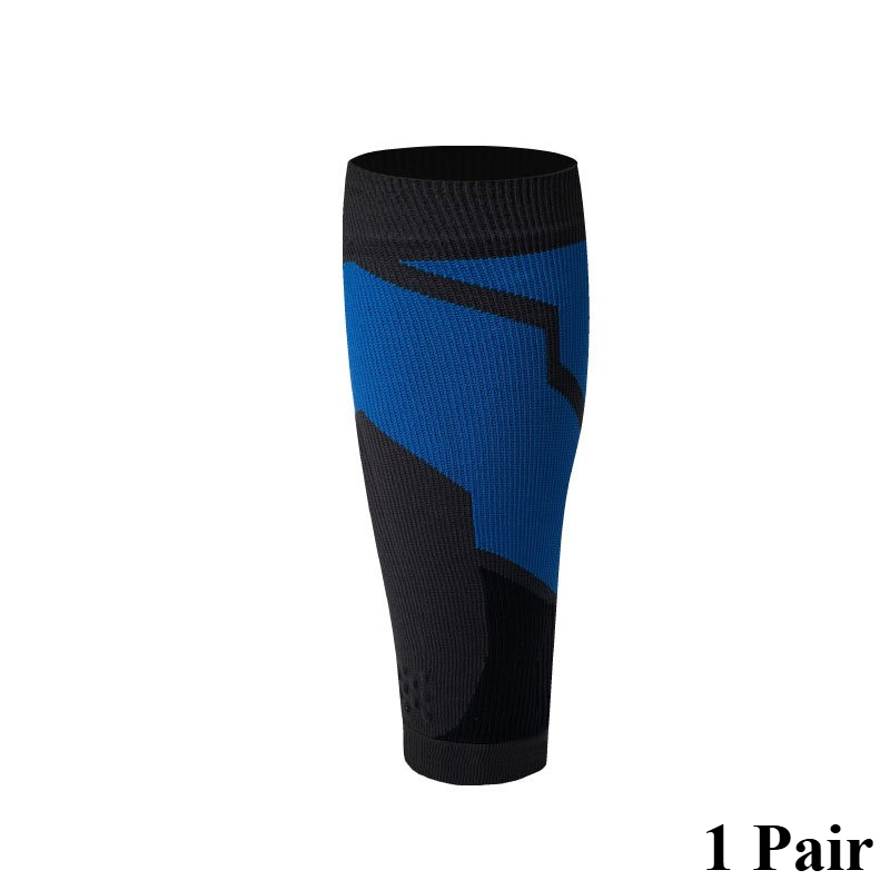 1 par de mangas de compresión de pantorrilla para hombres y mujeres, mangas de compresión para correr, atletismo, calcetines de compresión para piernas, soporte Unisex: Azul