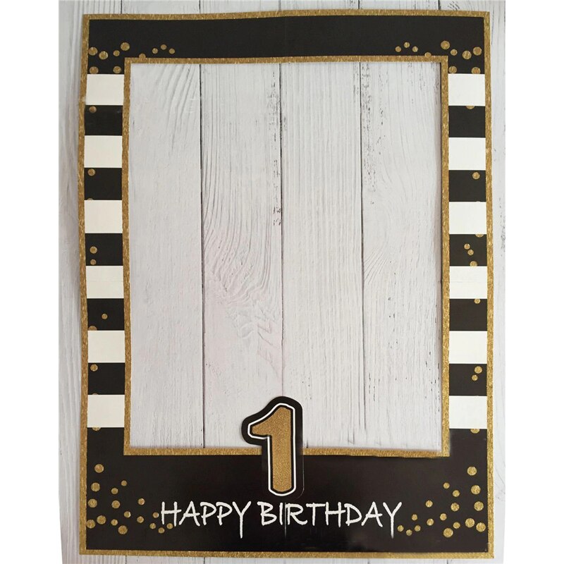 Marco de fotomatón para selfis de cumpleaños, accesorios de 1/16/21/25/30/40/50/60 años de edad, foto de cumpleaños para adultos, suministros para de boda, 68x48cm