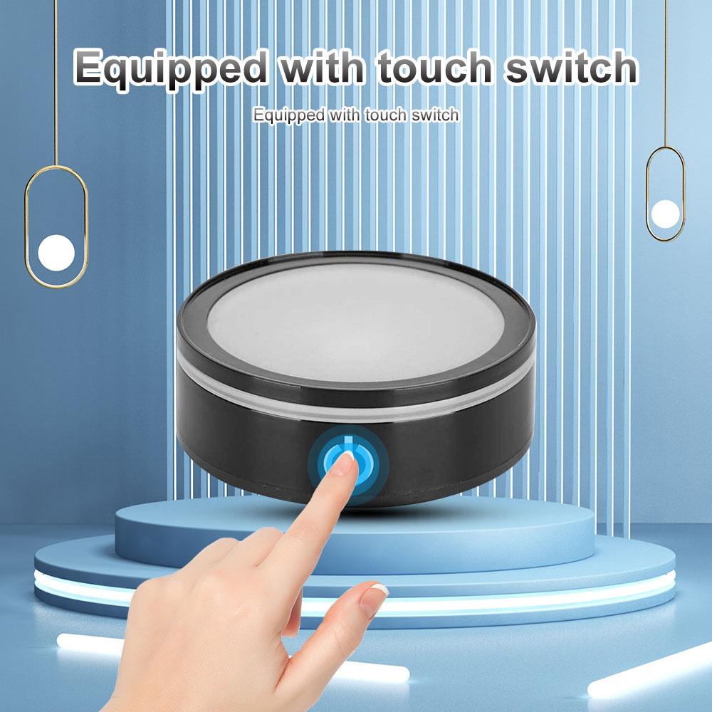 Led Light Base Kleurrijke Ronde Show Stand Display Basisplaat Voor 3d Crystal Glass Art Crystal Display Base Stand