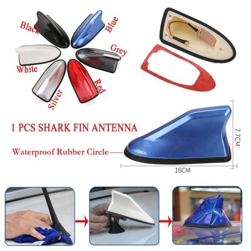 Car shark fin antenna second-generation antenna tail modification special with signal radio antenna decor free punch Auto parts