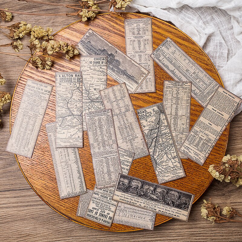Vintage engelska note klistermärken gör-det-själv scrapbooking skräpdagbok bas collage dagbok glad planerare dekoration klistermärken