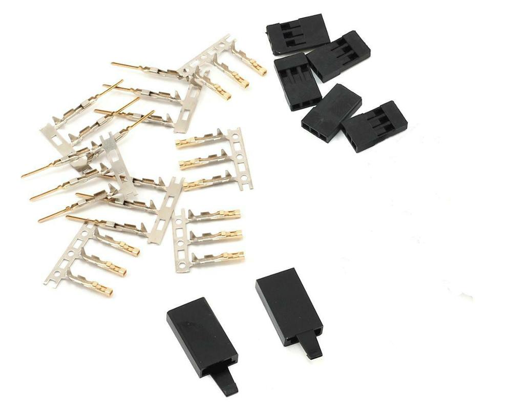 Connecteur de récepteur Servo Jr Futaba, 5/10 paires de connecteurs avec serrure et bornes en plaqué or pour batterie RC: 10  universal lock