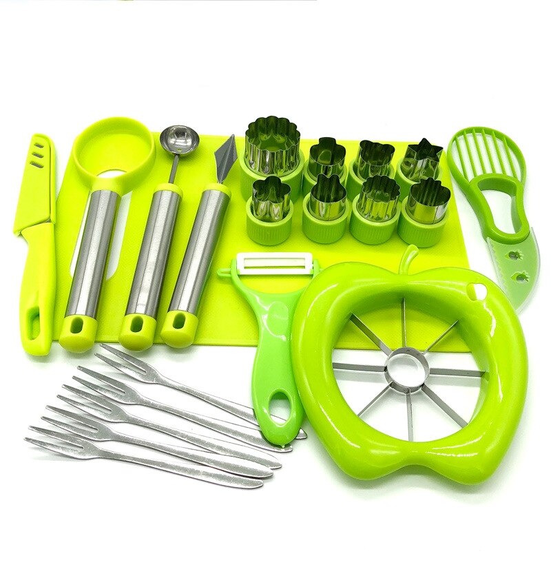 Cake Cutting Vegetable Fruit DIY Cutting Cutter Set Food Decor Cute Shaper Durable Kitchen Tool Cutter Mold Kitchen Gadgets: 21PCS