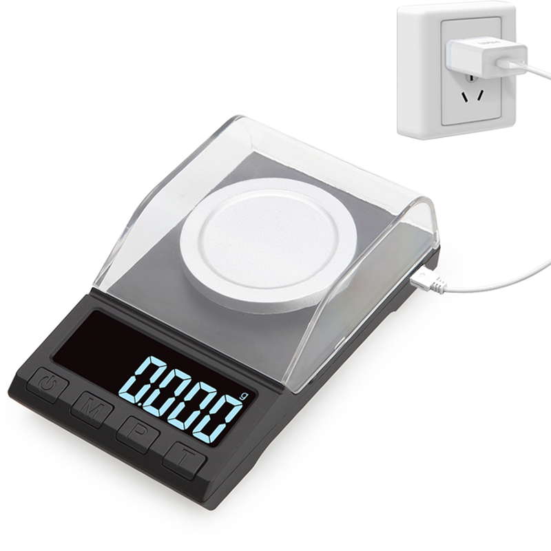 0.001g precisión electrónica de las escalas de 100g/50g/20g balanza Digital joya joyería diamante escala laboratorio portátil peso miligramo de escala