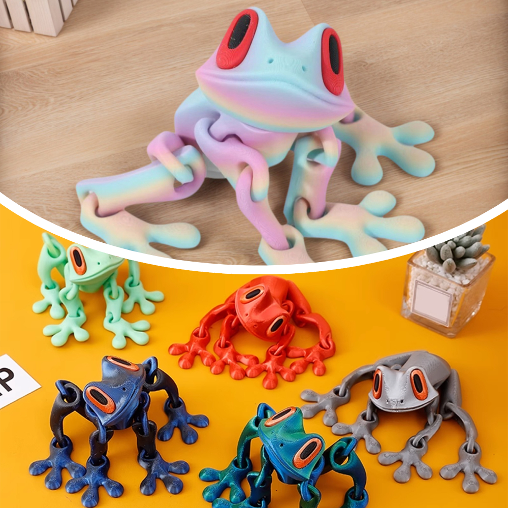 3D-printen Kikker Koelkastmagneten Gewrichten Beweegbare Boomkikker Koelkastmagneet Desktop Ornamenten Gesimuleerde Diermodel Decoratie