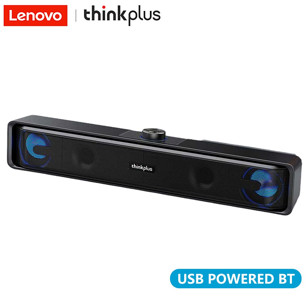 Lenovo  ts32 usb powered speakers,  bt5.0/ audio cable speakers, 360 ° stereo deep bass speakers, wired home speakers for pc laptop: Usb and bluetooth