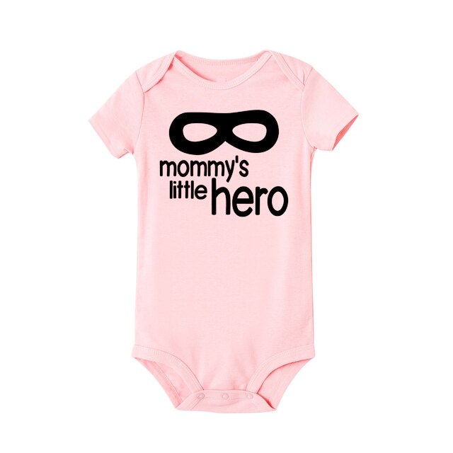 Casual Toddler Infant Baby Boys Girls Funny Print Short Sleeves Cotton Onesies Playsuit Bodysuit: Pink / 18M