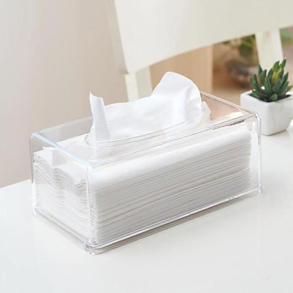 Acrylic Tissue Box Universal European Paper Rack Office Table Accessories Home Office KTV Hotel Car Facial Case Holder