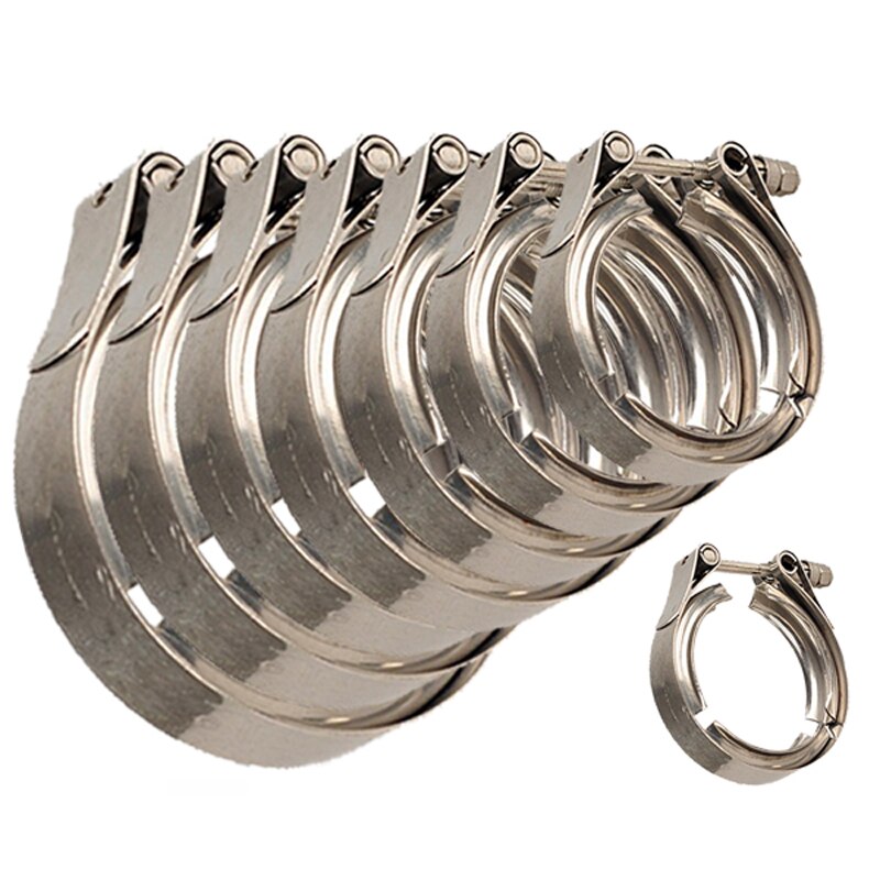 Zuczug 1.5 tum  to 6.0 tum  ss304 v band klämma med metallmutter endast för turbo avgas stuprör-klämma
