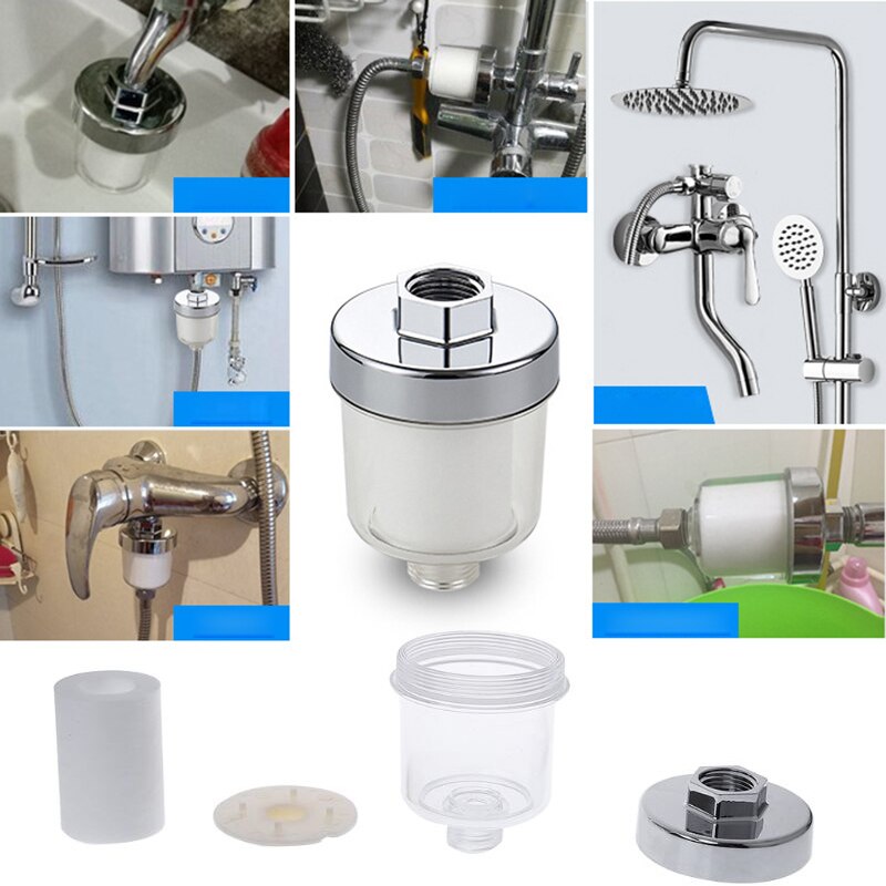 Vandrenser filterhane universal til køkken badeværelse brusebad husholdningsfilter pp bomuld høj densitet praktisk