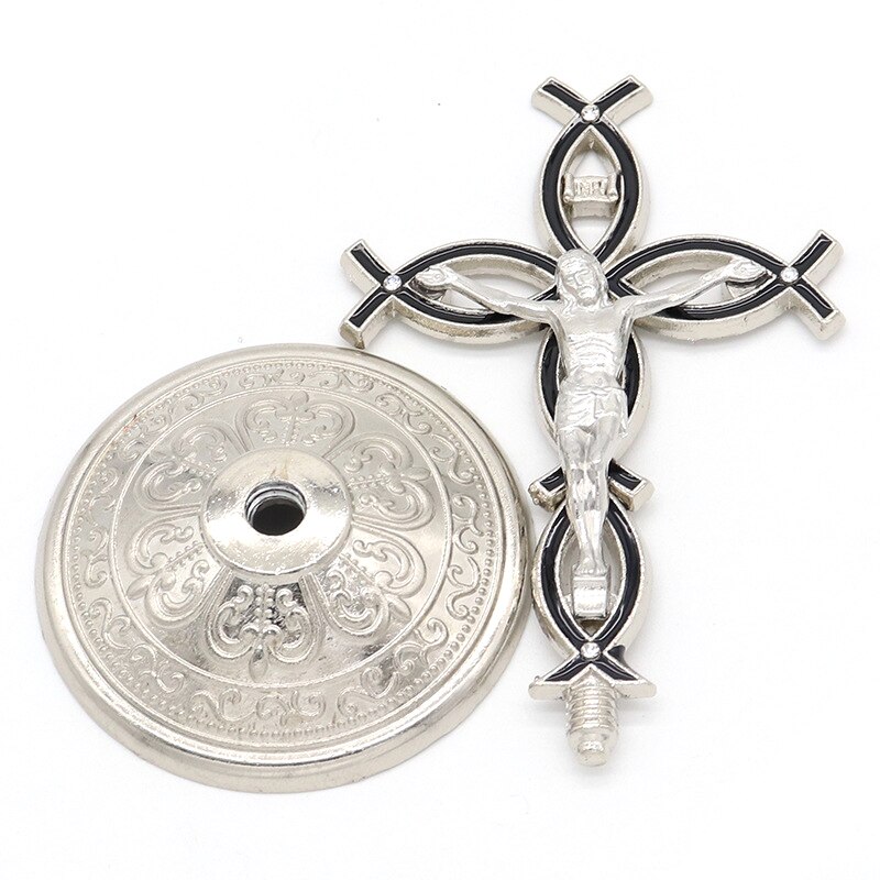 Legering Jezus Christus Kruis Crucifixo Auto Orgnament Articulos Religiosos Catolico Kapel Gebed Kruist Thuis Kantoor Decoratie: JS021-6