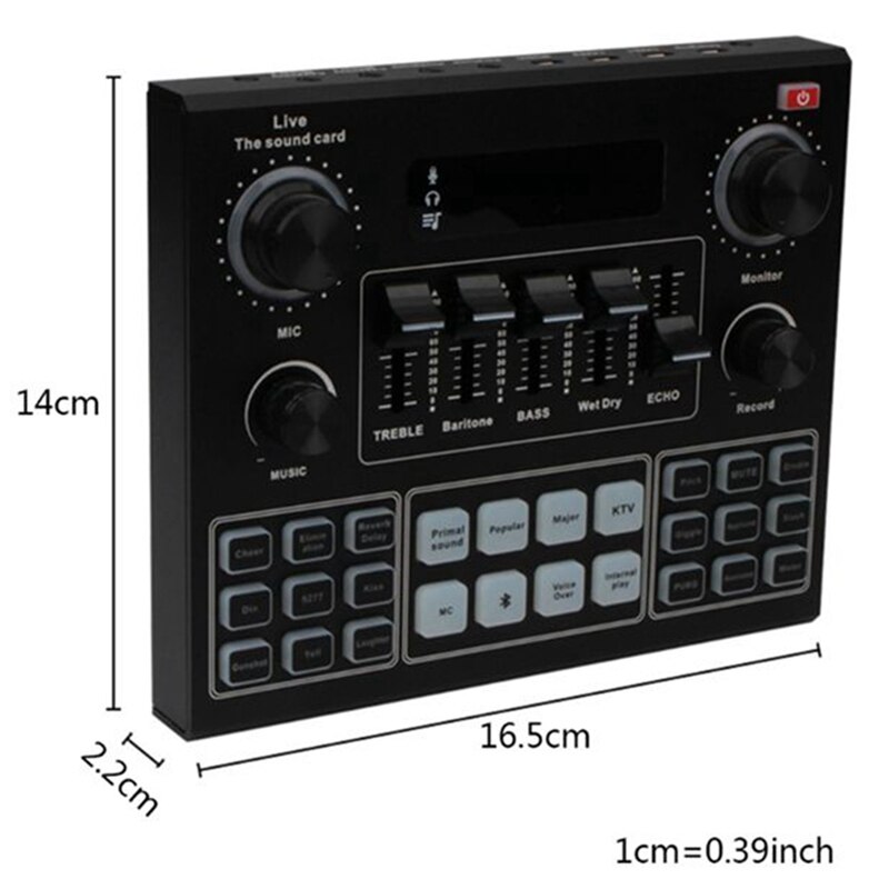 Bluetooth V9 Sound Card USB Headset Web Radio Real-Time Sound Card Singing Sound Card Universal Audio for Phone Computer