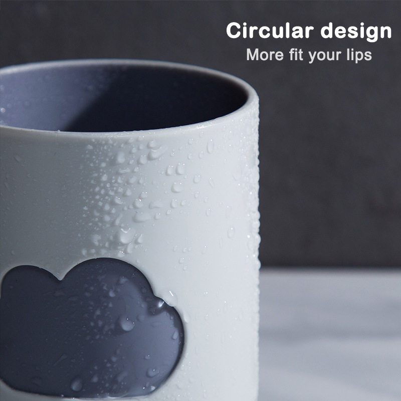 Vasos de baño para cepillos de dientes, taza de lavado portátil de viaje nórdico, buena imagen de nube, organizador de almacenamiento, U3